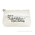 Wholesale high quality fashion canvas cosmetic bag with zipper lock                        
                                                Quality Choice